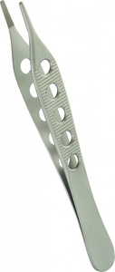 Pinzas Quirúrgicas Agudas de Disección Adson, Sin Dientes, de Acero Inoxidable, Manuales, 120 mm de Largo, Quirúrgicas, ASC-003, Certificación CE, Dentales - Product Image 3