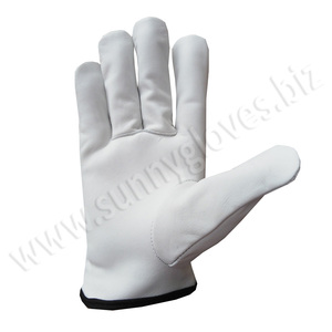 Sunny Wholesale Cheap Men's white Unlined Cowhide Leather Driving <b>Gloves</b> - Product Image 1