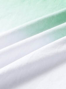 Mens Gradient Color Embroidered Casual Short Sleeve T-<b>Shirt</b> - Product Image 3