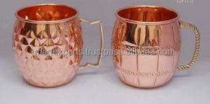 Haute qualité 16 onces pur cuivre Moscou Mule tasse écologique à boire direct couvercle de Style classique emballage de qualité supérieure échantillon gratuit - Product Image 3