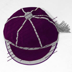 Gorra de honor holgada australiana, gorra de grillo azul marino y rosa con trenza dorada y borla - Product Image 4