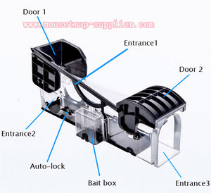 EPA Humane <span class=keywords><strong>Plastic</strong></span> roditore Rat Bait Station Live Catch Mouse Trap <span class=keywords><strong>Cage</strong></span> - Product Image 4