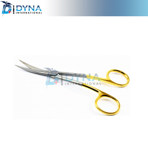 TC LaGrange scissors curved 11 cm surgical shears gold tissue dental <b>gum</b> Micro - Product Image 3