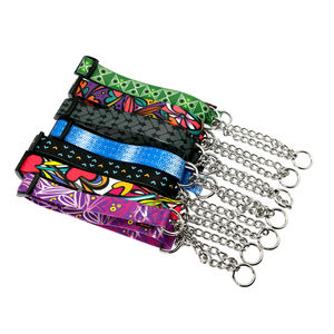 Collar Martingale sólido de hierro clásico de alta calidad con cadena triangular de 3 cilindros para entrenamiento de perros - Product Image 3