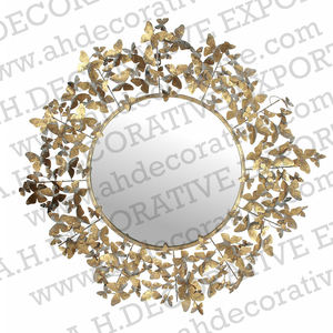 Classic Design New Arrival <b>Flower</b> Design Iron Made Bathroom Christmas Decorative Wall <b>Mirror</b> for Wholesale - Product Image 3
