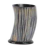 Corne de bœuf Viking, verre à boire, corne de bœuf, avec bordure dorée, verre décoratif classique fait à la main