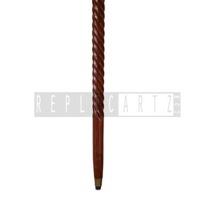 Bâton de marche pliant à manche en laiton massif avec manche en bois - Product Image 4