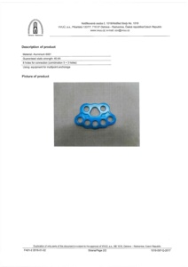 Plaque d'ancrage de gréement d'escalade en alliage d'aluminium anodisé CE 40kN pour emballage en carton à patte moyenne Slackline - Product Image 3