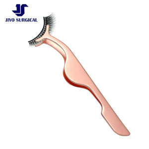 Pinzas de pestañas postizas de oro inoxidable Extensión de pestañas postizas de oro rosa Abrazadera aplicadora multicolor - Product Image 2