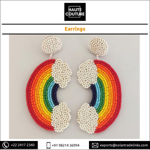Joyería de moda de la mejor calidad, bordada a mano, 7 colores, cuentas japonesas, arcoíris y nubes, pendientes hechos a mano para mujer - Product Image 2