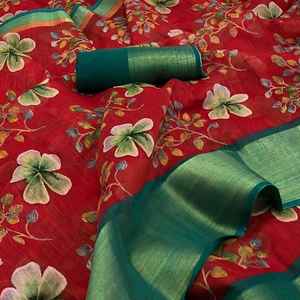 Les femmes indiennes portent Vichitra soie Saree avec chemisier pièce femmes indiennes portent Sari pas cher bas prix en gros Surat Alphanumero - Product Image 2