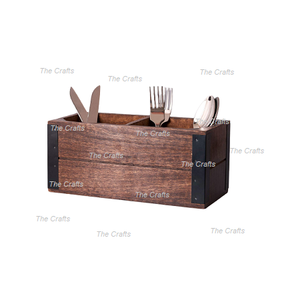 Porte-couverts en bois avec manche en fer taille et forme personnalisées cuillère fourchette et porte-couteau à bas prix - Product Image 4