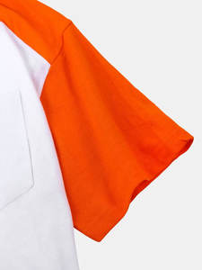 เสื้อยืดคอกลมแขนสั้นสำหรับผู้ชาย, เสื้อยืดคอกลมแขนสั้นผ้าต่อผ้าคอตตอนระบายอากาศได้ดีแห้งเร็ว - Product Image 5