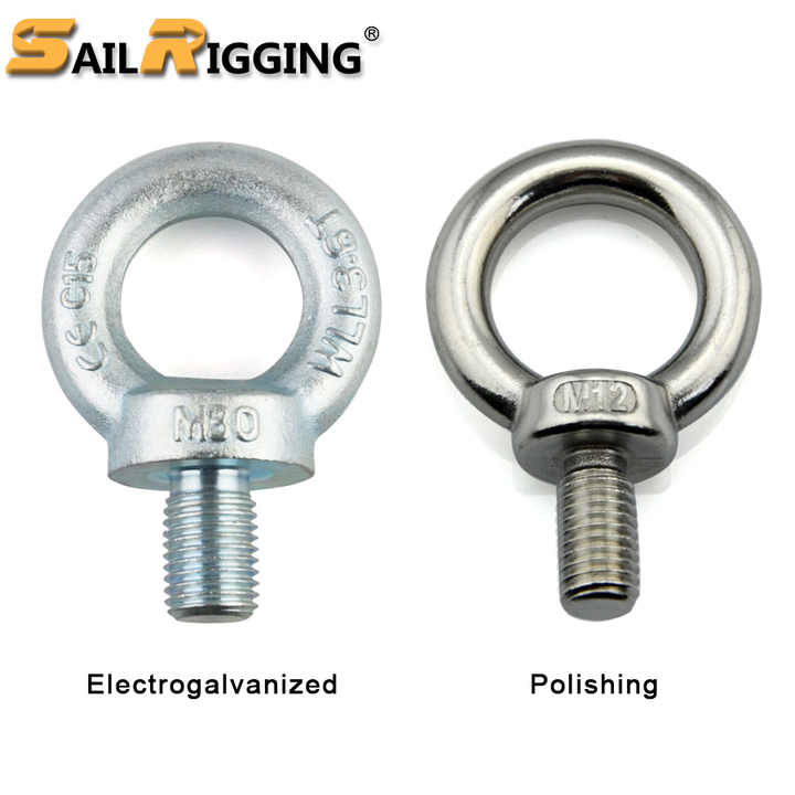 C15 M12 Lifting Eye Bolt DIN 580 - Forged Steel, Zinc Galvanized, 0.34T ...