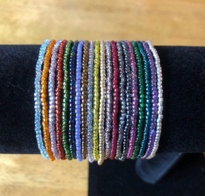 Seed <b>Bead</b> <b>Bracelet</b>, Stretchy, Delicate, Toho, Boho - Product Image 1