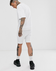 ชุดเสื้อผ้า2ชิ้นสำหรับผู้ชาย,เสื้อยืดสีขาวง่ามขาสั้นสำหรับฤดูร้อน - Product Image 3