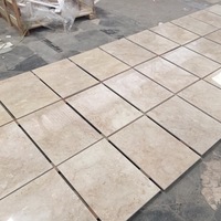Carrelage de sol en marbre calcite crème poli, design moderne, épaisseur 17 mm, découpé sur mesure, qualité export pour hôtels en Indonésie