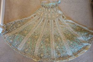Elegant -Indian/Pakistani Stylish-<b>top</b> with lehenga dress Embellished in crystal glass beads stone work for Wedding-2020 - Product Image 3