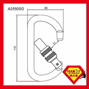 O Shaped Climbing Aluminum Carabiner with CE & UIAA Certified - Product Image 5