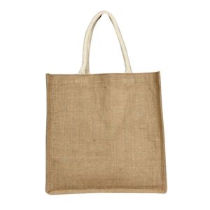 Sac fourre-tout en jute écologique sac à provisions en jute pliable recyclé avec logo d'impression personnalisé sac en toile de jute naturelle en Inde vente en gros - Product Image 6