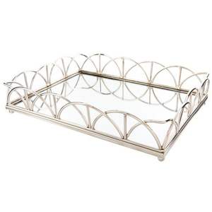 Exporter of <b>Mirror</b> Serving Tray Copper Plated Handmade Designer Serving Dish Kitchen Ware <b>Table</b> <b>Top</b> Fancy <b>Mirror</b> Serving Platter - Product Image 5