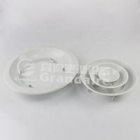 Diffuseur d'air rond moderne en aluminium avec amortisseur pour système de ventilation de climatisation