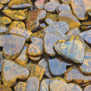 Tiger's Heart-cabujones con forma de corazón para mujer, piedras preciosas con forma de corazón, nelite, tigre - Product Image 1