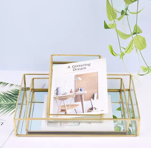 Estante de exhibición de metal en diseño de marco de joyería de regalo para uso de bandeja de servicio de fiesta - Product Image 5