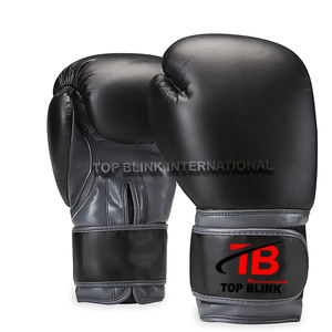 Guantes de boxeo de cuero PU de alta calidad con protección de muñeca adicional acolchado al por mayor equipo de artes marciales - Product Image 3