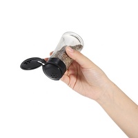 Nouveau shaker à sel et à poivre en verre Chefshere, best-seller, plusieurs couleurs, 75 ml (2 oz), avec poignée, bouteille en verre et couvercle en plastique