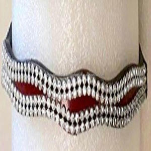 Banda de charol con forma de onda doble para caballos, cadena de diseñador de cristal transparente ostentoso, tres variadas de colores, nuevo diseño - Product Image 2