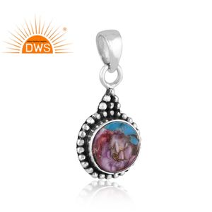 Meilleure Qualité 2026 Argent Sterling Oxydé Cuivre Mojave Naturel Turquoise Oyster Violet Pierre Précieuse Pour Femme Fabricant de Bijoux - Product Image 2