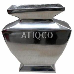 Florero de suelo de Metal de aluminio con flores florales de estilo costero, nuevo punzón, acento Interior decorativo, hermosa decoración del hogar - Product Image 4