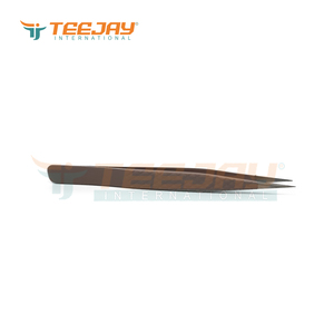Pinza de extensión de pestañas rectas con recubrimiento de polvo rosa para bebé, 12cm, con agarre de diamante, Punta ultrafina, Etiqueta Privada, gran oferta - Product Image 3