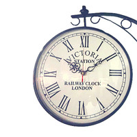 Horloge de station double face victorienne de style européen classique faite à la main la plus grande entreprise de fabrication