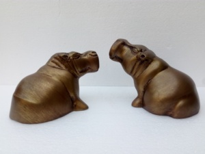 Estatuilla de rinoceronte salvaje pequeña, modelo de estatua, técnica de fundición de aluminio y Metal - Product Image 6