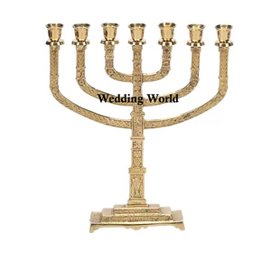 Aluminum Menorah Premium Quality Handmade Wholesale <b>Candle</b> Holder Latest Arrival Luxury New Fancy Metal <b>Candle</b> <b>Stand</b> - Product Image 2
