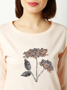 Gran oferta, sudaderas de lana de algodón con bordado de flores para mujer, color liso, mangas completas, ropa informal transpirable - Product Image 4