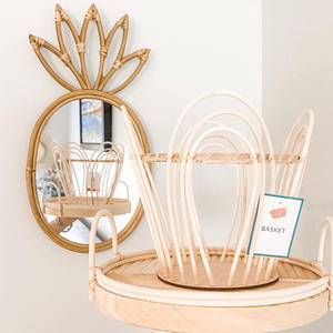 ของตกแต่งผนังกระจกหวายสับปะรดแปลกใหม่,กระจกหวายธรรมชาติสำหรับบ้านขายส่งผลิตในเวียดนาม - Product Image 6