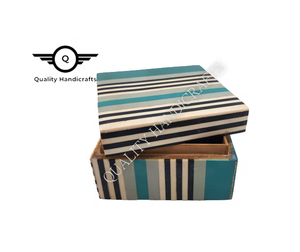 Boîte à bijoux en résine époxy sur bois, best-seller, articles promotionnels offerts / Décoration d'intérieur / Boîte de rangement, artisanat de qualité indienne, 20x10x5cm - Product Image 5