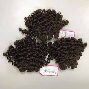 VIRGIN Remy HUMAN HAIR EXTENSION Brown Deep curly Double Machine Bundles High Quality Vietnamese hair at wholesale price - Product Image 5