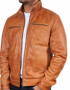 Chaquetas de cuero para hombre, ropa informal de la mejor calidad, chaqueta de cuero para motocicleta, a la venta, 100% - Product Image 3