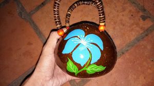 กระเป๋าหนังมะพร้าวงานหัตถกรรมสไตล์เวียดนามย้อนยุคพร้อมกระดุมหรือภาพวาดด้วยมือจากข้อมูลทองคำ99ชิ้น - Product Image 5