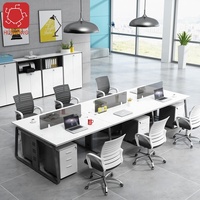 HYHOO Mobilier de bureau Poste de travail Bureau et chaise Bureau de direction Ensemble de table de travail avec cloison
