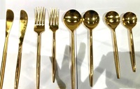 Couverts courts en acier inoxydable, 18 pièces, avec poignée en résine, poignée fantaisie, fait à la main, nouveau Design, ensemble de couverts de Style Royal