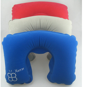 Mixto <span class=keywords><strong>inflable</strong></span> flocado almohada para el <span class=keywords><strong>cuello</strong></span> con la impresión de logotipo - Product Image 3