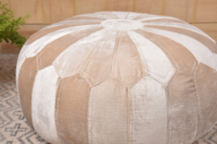 Pouf ottoman décoratif traditionnel fait main en velours de coton patchwork 24x8 pouces, coussin de sol, lot multi-pièces pour Noël