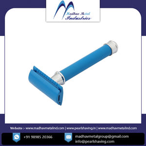 Rasoir de sécurité à double tranchant réglable personnalisé Pearl Factory pour hommes avec manche en laiton et lames en acier inoxydable pour le visage et le corps - Product Image 5