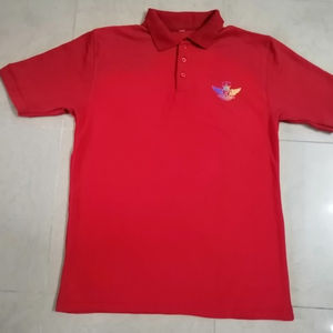 Top Qualité Hommes Polos Couleur Rouge Coton Polyester Fait À Manches Courtes Longue Longueur Solide Motif Polo - Product Image 1