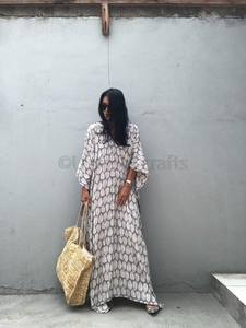 Banana Leaf Print New Look <b>Women</b> <b>Kaftan</b> Summer Boho Style <b>Women</b> Clothing - Product Image 3